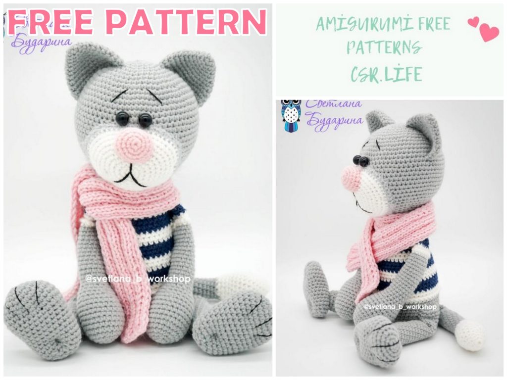 Amigurumi Cute Cat Free Crochet Pattern – Csr.life