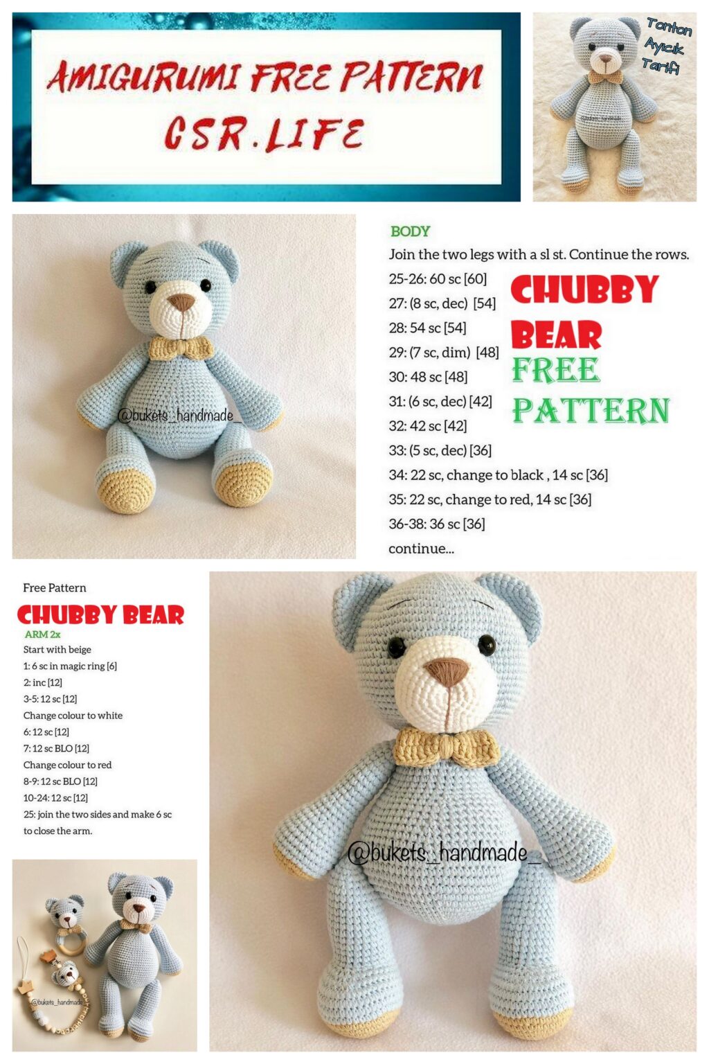 Amigurumi Chubby Bear Free Pattern – Csr.life