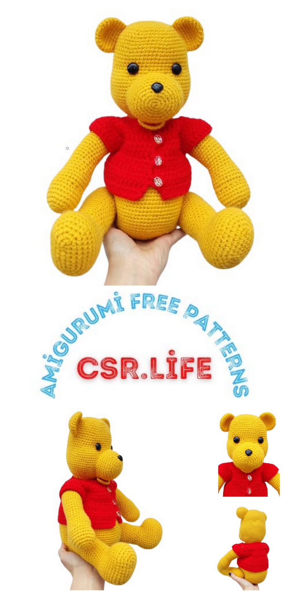 Winnie the Pooh Amigurumi Free Crochet Pattern - Free Amigurumi Crochet ...