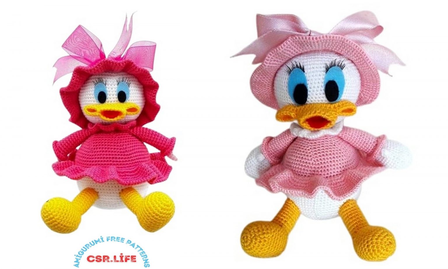 Daisy Duck Amigurumi Free Pattern - Free Amigurumi Crochet Patterns