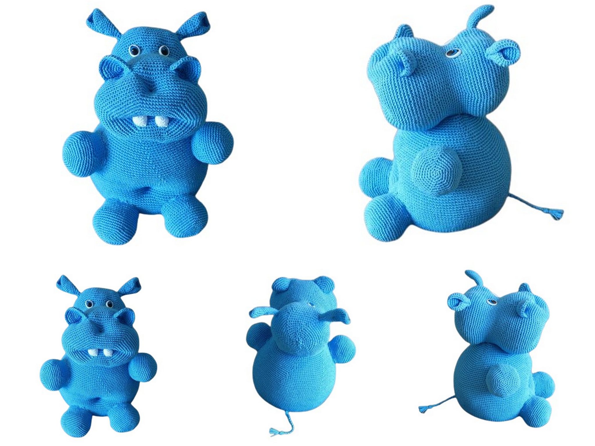 Free Crochet Pattern: Adorable Amigurumi Blue Fat Hippo - Create Your