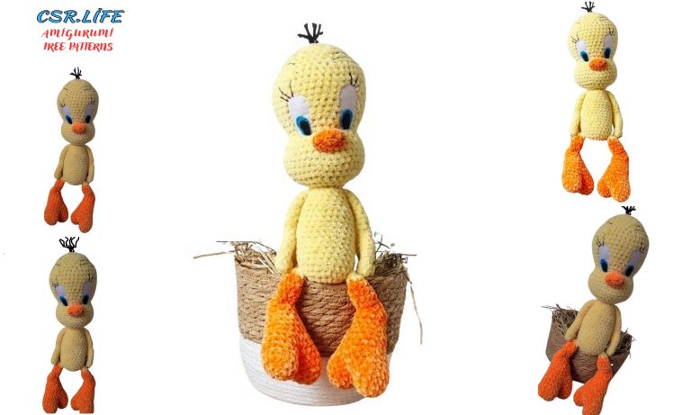 Cute Tweety Amigurumi Free Pattern – Crochet Tutorial