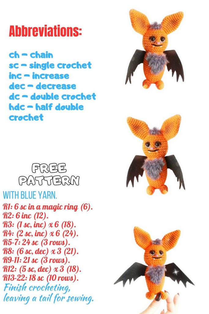 Halloween Bat Amigurumi Pattern